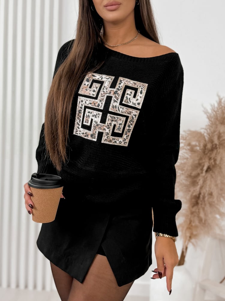 SWETER JANITSA CZARNY