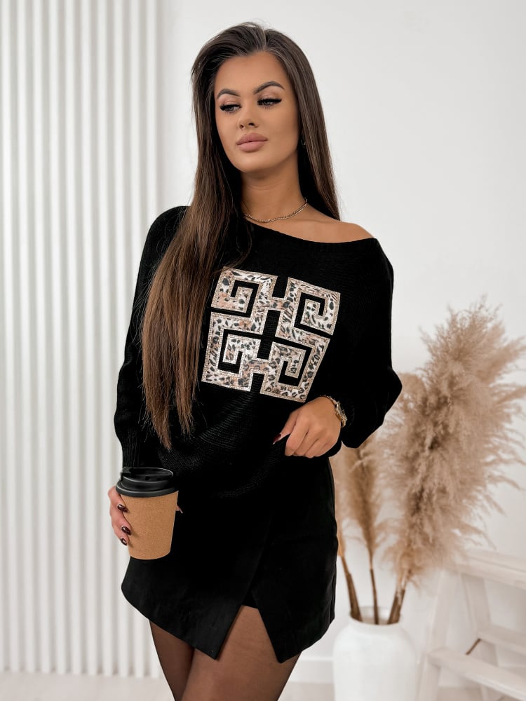 SWETER JANITSA CZARNY