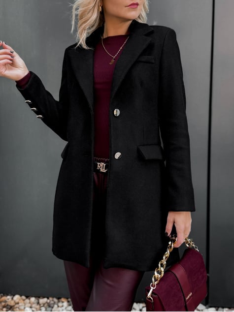 PŁASZCZ JAZMIN CZARNY