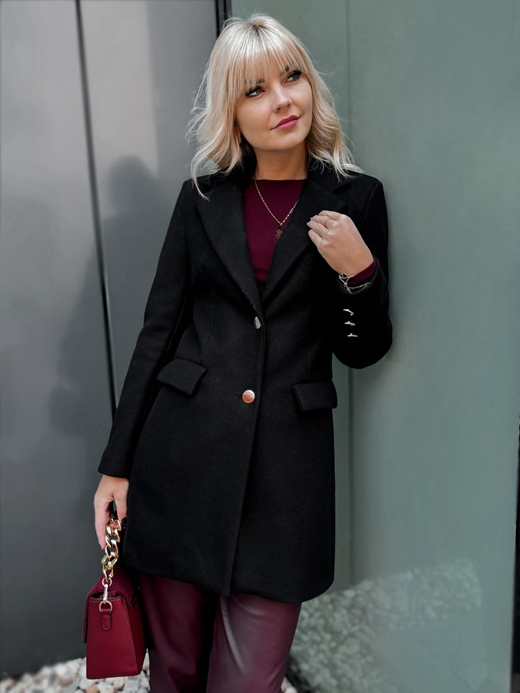 PŁASZCZ JAZMIN CZARNY