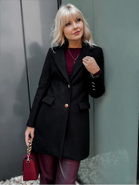 PŁASZCZ JAZMIN CZARNY