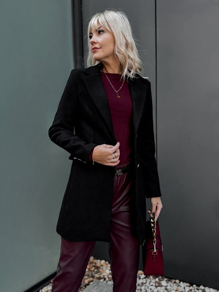 PŁASZCZ JAZMIN CZARNY