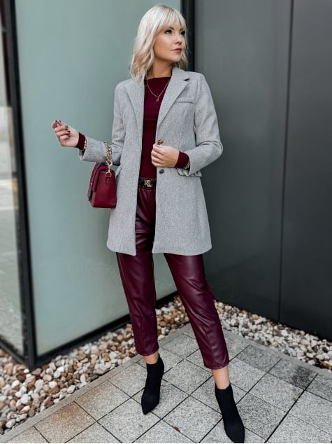 PŁASZCZ JAZMIN JASNOSZARY