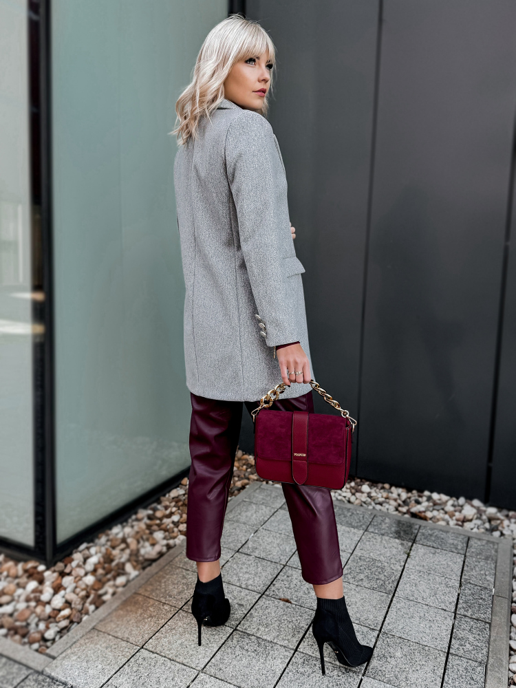 PŁASZCZ JAZMIN JASNOSZARY