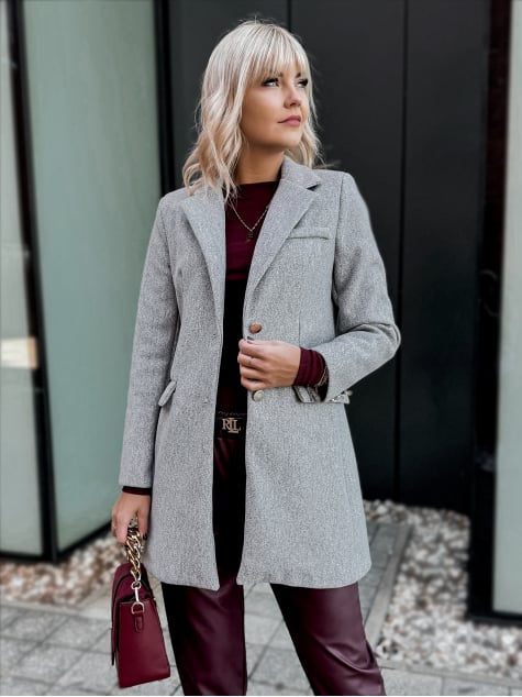 PŁASZCZ JAZMIN JASNOSZARY