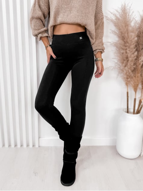 LEGGINSY OCIEPLANE KLAER CZARNE