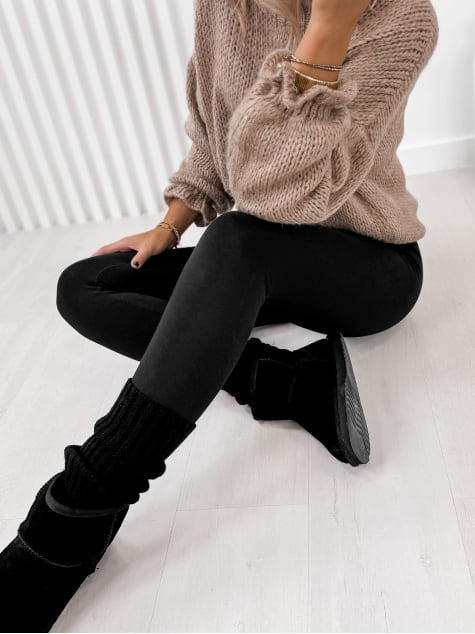 LEGGINSY OCIEPLANE KLAER CZARNE