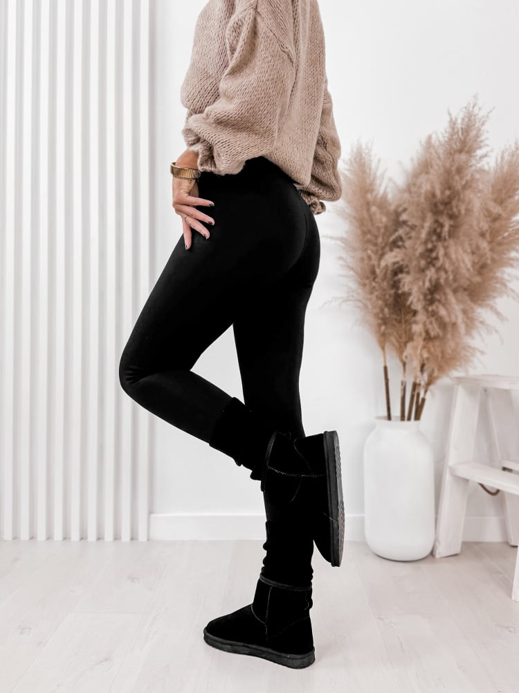 LEGGINSY OCIEPLANE KLAER CZARNE