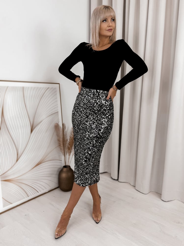 SPÓDNICA VISHNU SREBRNA