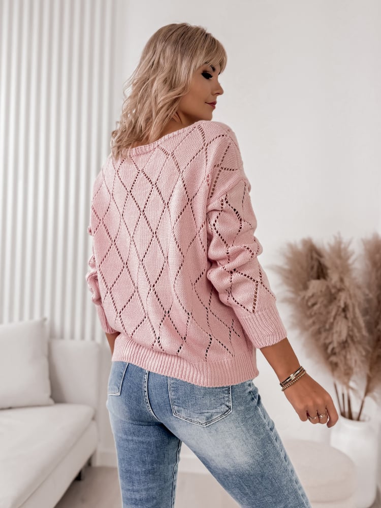 SWETER XADA PUDROWY RÓŻ