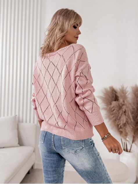 SWETER XADA PUDROWY RÓŻ