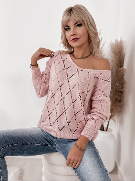 SWETER XADA PUDROWY RÓŻ