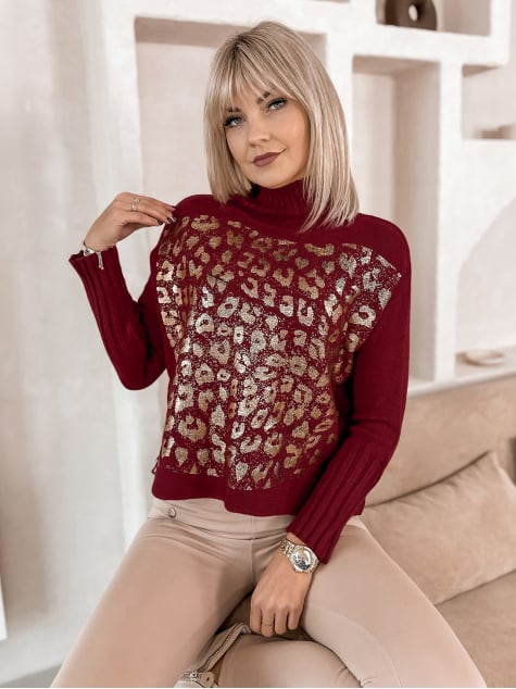 SWETER BURELA BORDOWY