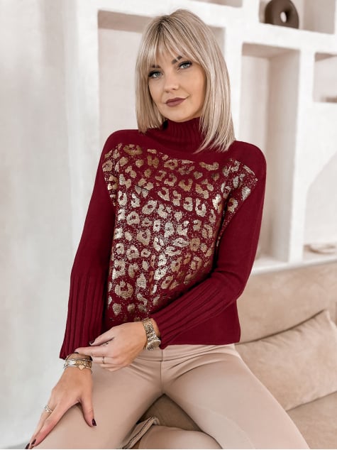 SWETER BURELA BORDOWY