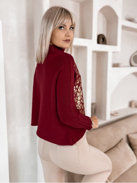 SWETER BURELA BORDOWY