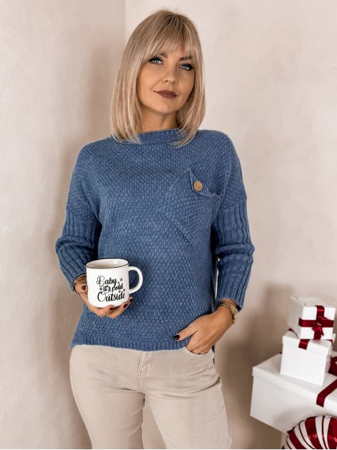 SWETER TONALA NIEBIESKI