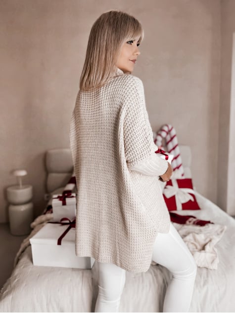 SWETER TEAMO BEŻOWY