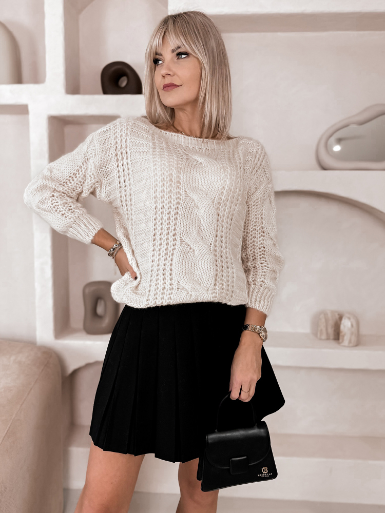 SWETER FLERS BEŻOWY