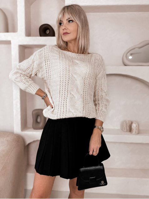 SWETER FLERS BEŻOWY