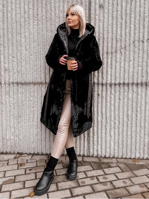 KURTKA DWUSTRONNA VAROLIA CZARNA