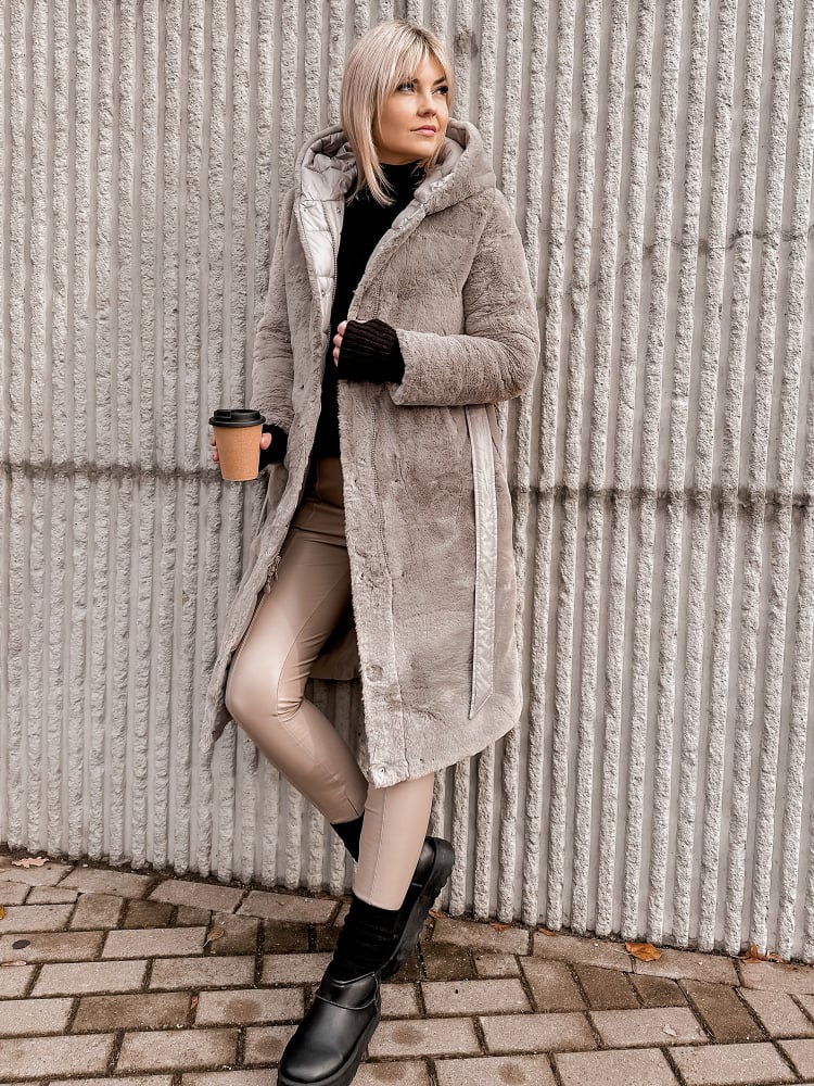 KURTKA DWUSTRONNA VAROLIA BEŻOWA