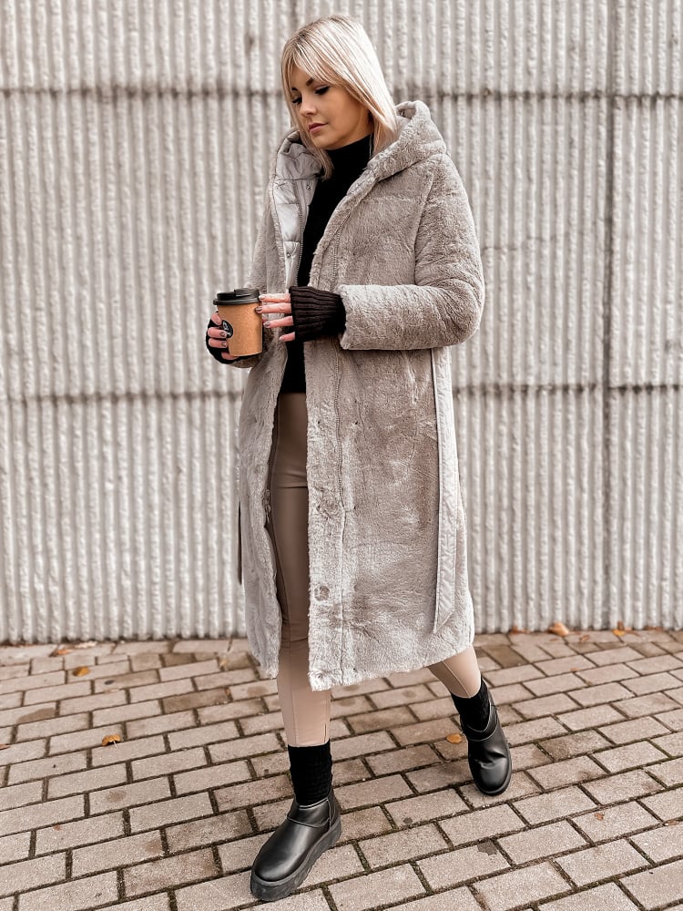 KURTKA DWUSTRONNA VAROLIA BEŻOWA