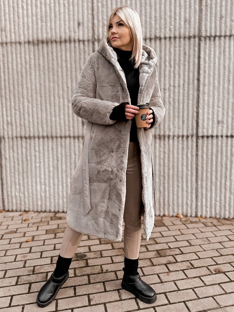 KURTKA DWUSTRONNA VAROLIA BEŻOWA