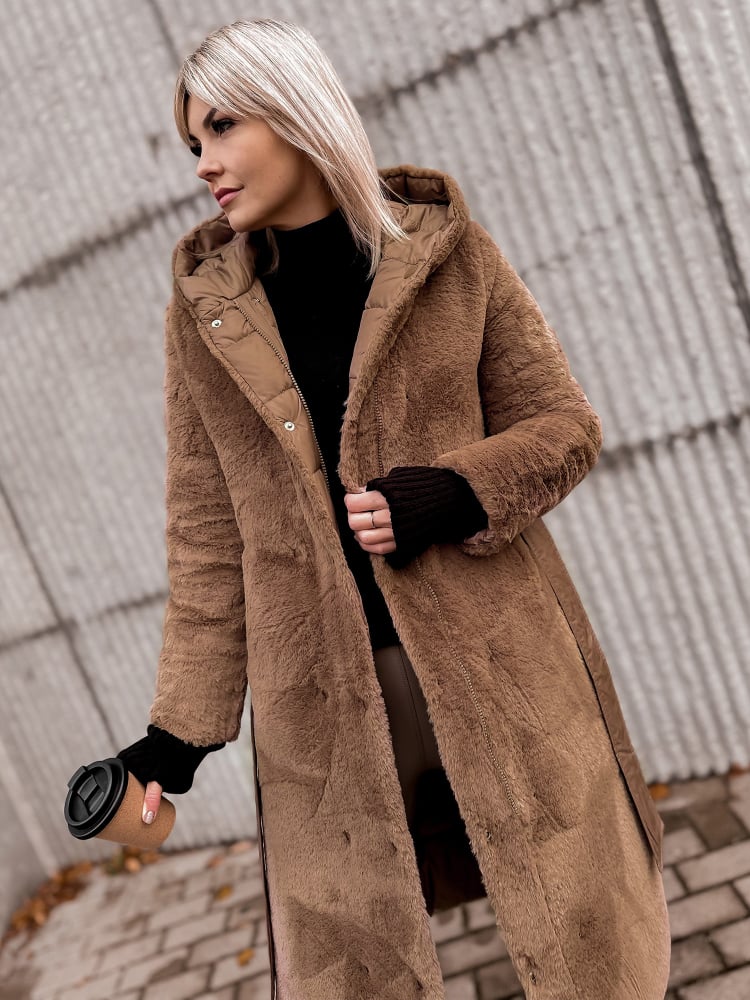 KURTKA DWUSTRONNA VAROLIA KARMELOWA