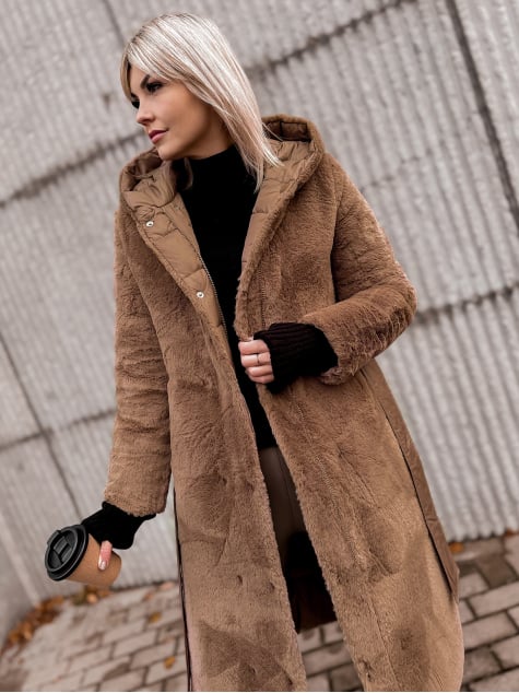 KURTKA DWUSTRONNA VAROLIA KARMELOWA