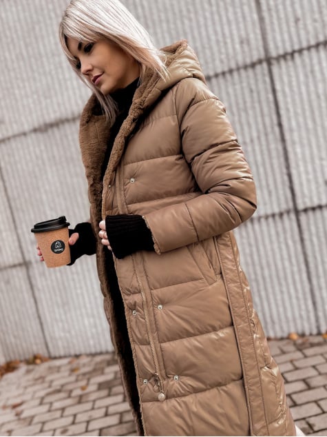 KURTKA DWUSTRONNA VAROLIA KARMELOWA