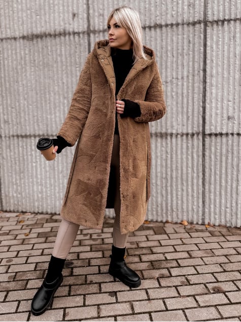 KURTKA DWUSTRONNA VAROLIA KARMELOWA