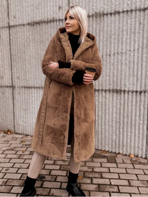 KURTKA DWUSTRONNA VAROLIA KARMELOWA