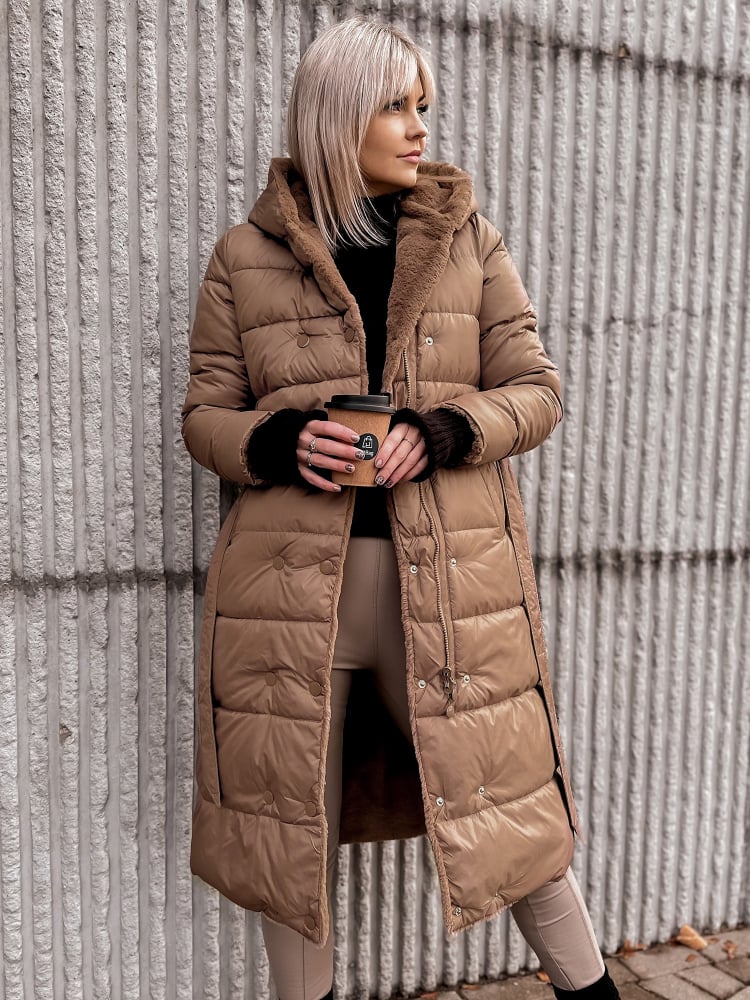 KURTKA DWUSTRONNA VAROLIA KARMELOWA