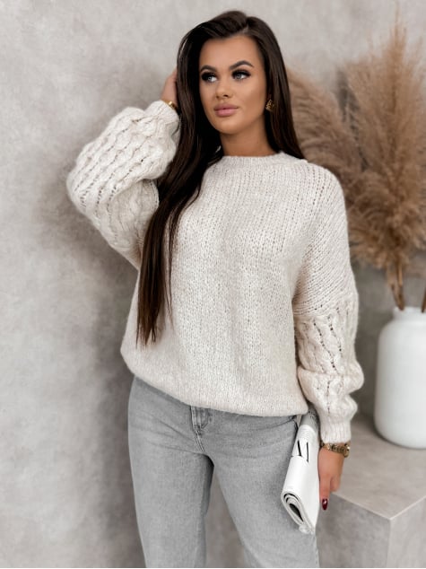 SWETER DARISE BEŻOWY