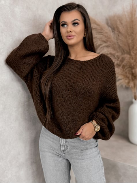 SWETER FARRO BRĄZOWY