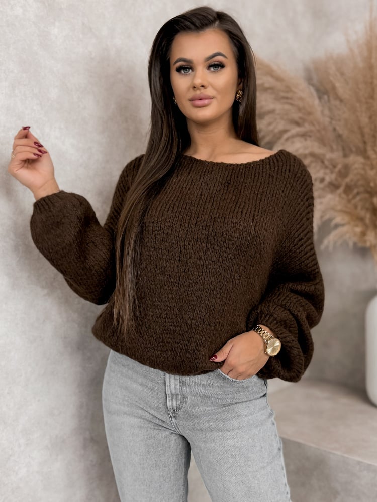 SWETER FARRO BRĄZOWY