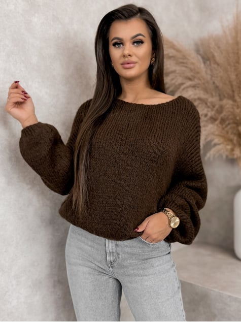SWETER FARRO BRĄZOWY