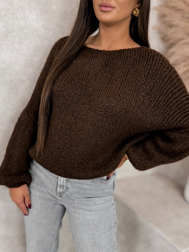 SWETER FARRO BRĄZOWY