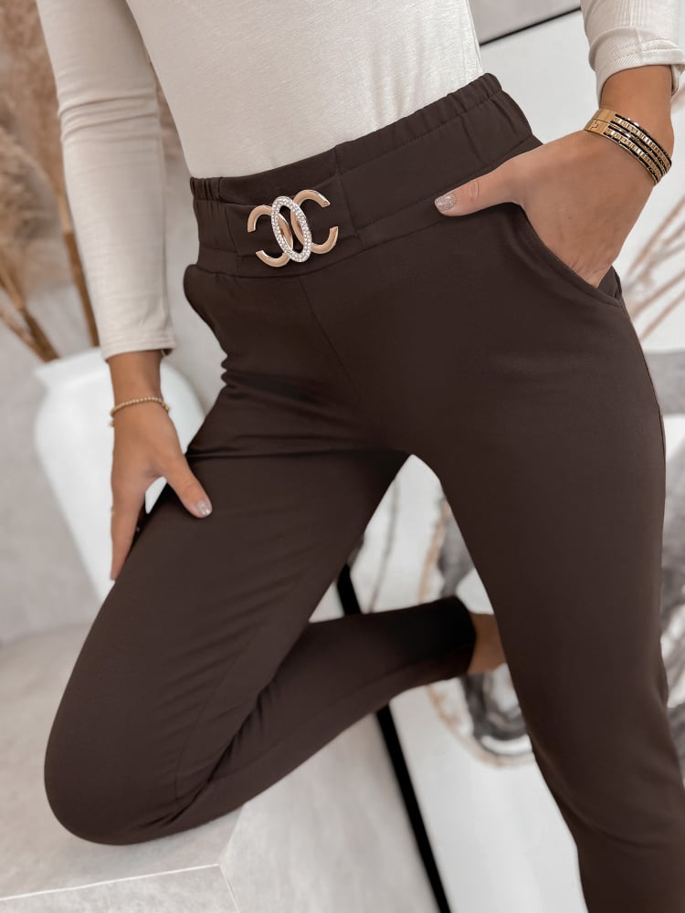 SPODNIE VESTA BRĄZOWE