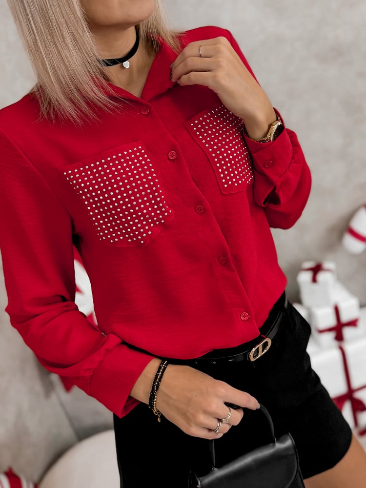 KOSZULA ROKAM CZERWONA