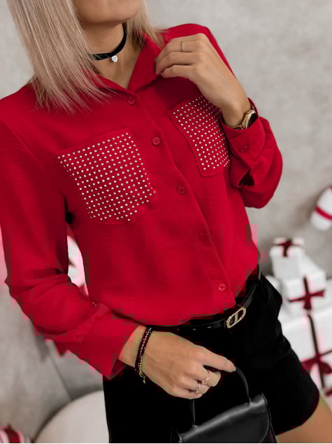 KOSZULA ROKAM CZERWONA
