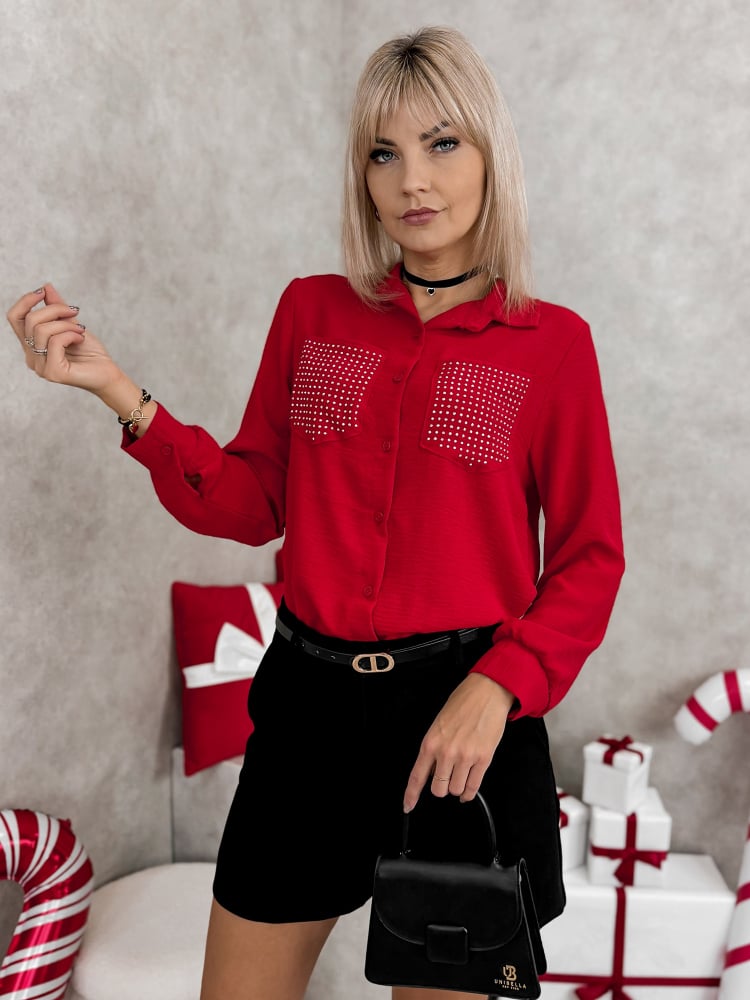 KOSZULA ROKAM CZERWONA