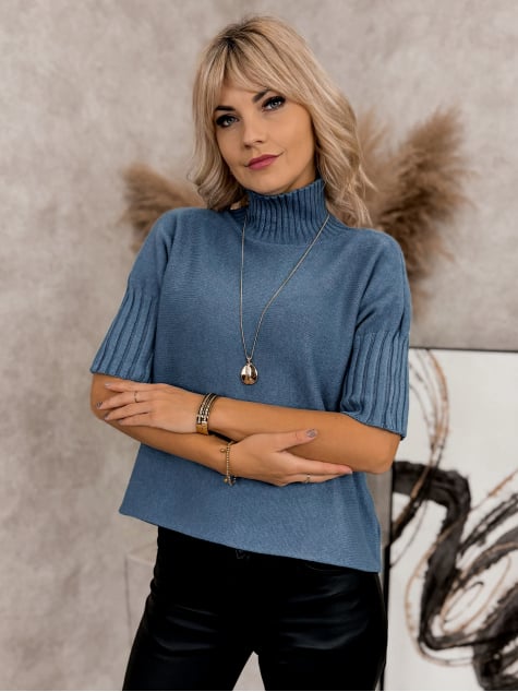 SWETER RAFFE NIEBIESKI