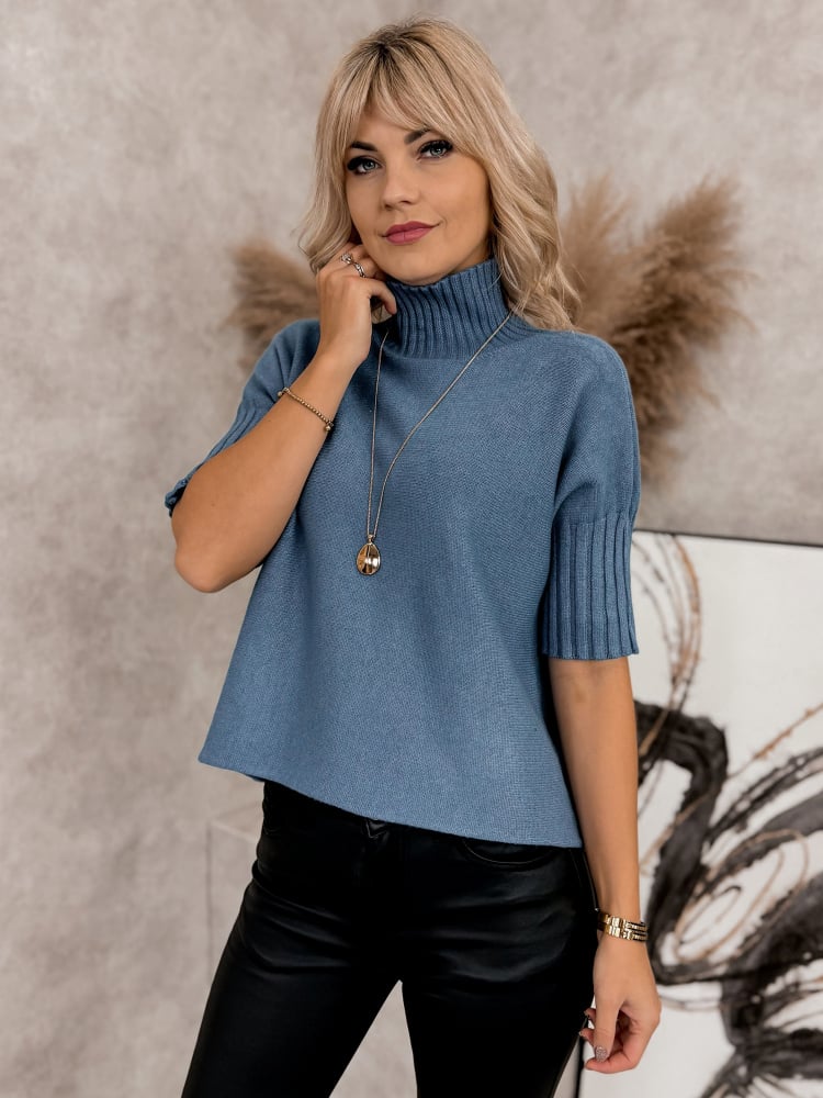 SWETER RAFFE NIEBIESKI