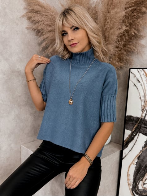 SWETER RAFFE NIEBIESKI