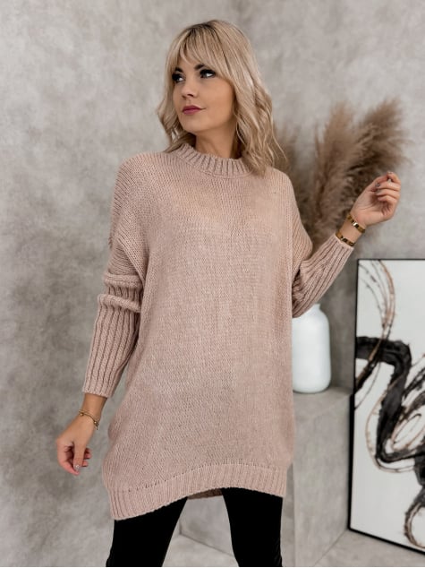 SWETER KRISTIA PUDROWY RÓŻ