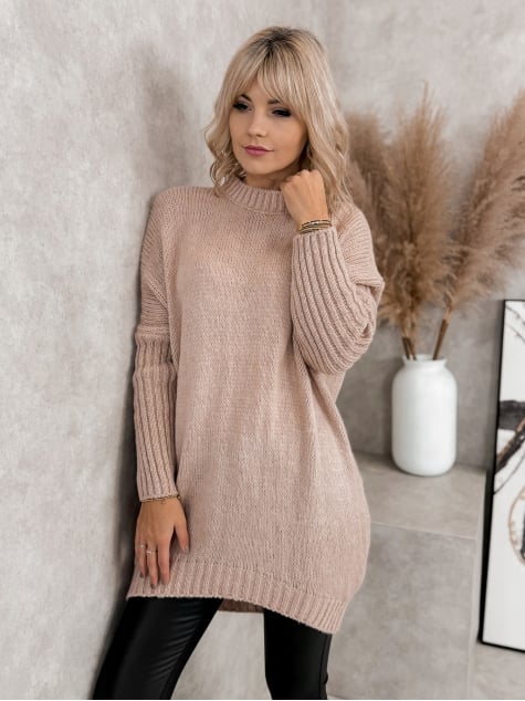 SWETER KRISTIA PUDROWY RÓŻ