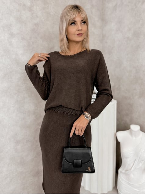 KOMPLET FANTIA BRĄZOWY