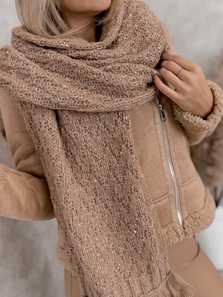 SZAL MOIRRA KARMELOWY