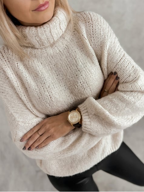 SWETER NAVIA BEŻOWY